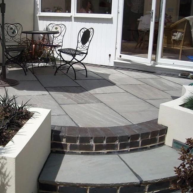 Outdoor Living Supply ~ Analla™ Sandstone Pavers, Cumberland Gray-ServeScape