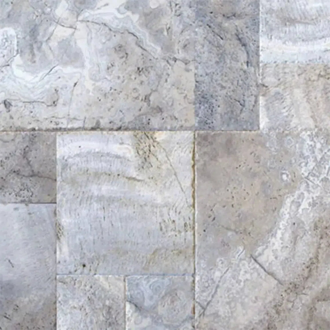 Outdoor Living Supply ~ Serenade™ Tavertine, Silver Mist-ServeScape