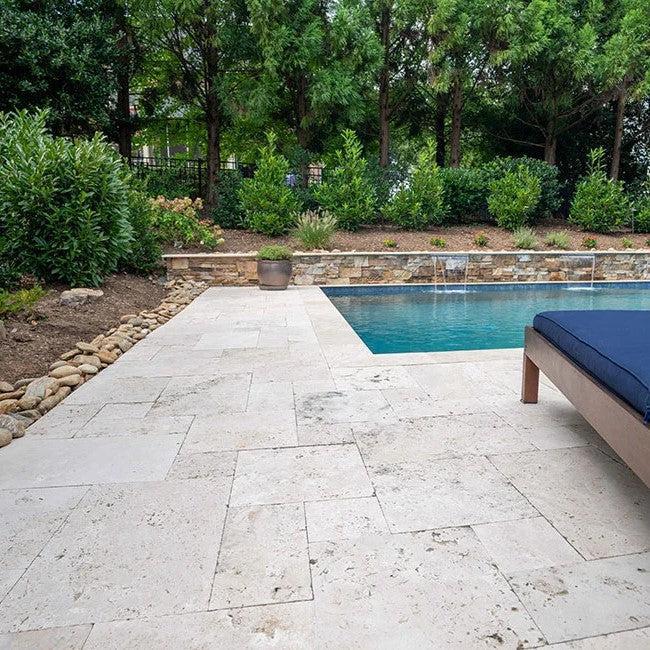 Outdoor Living Supply ~ Serenade™ Tavertine, Desert Beige-ServeScape