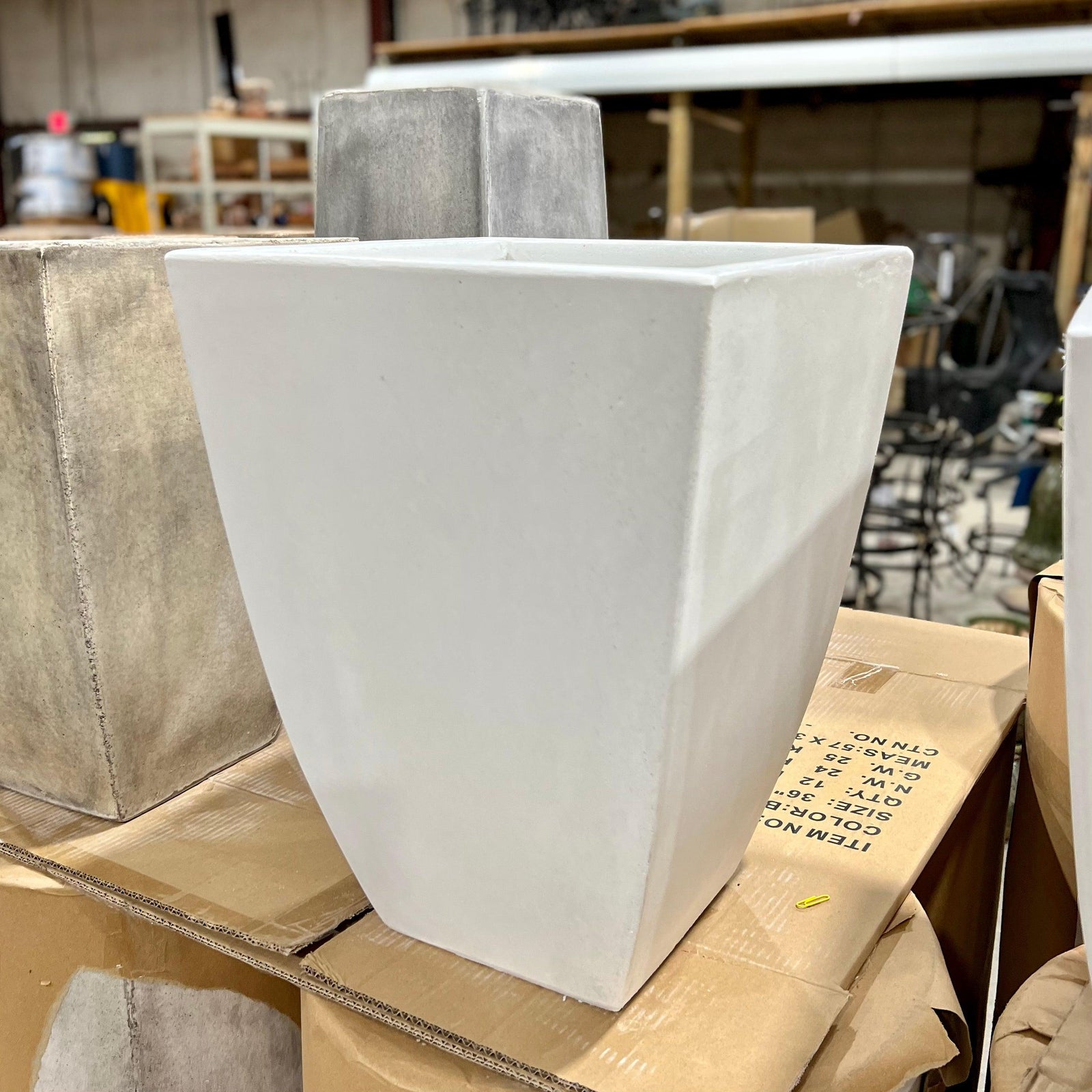 Outdoor ~ Fiberstone Square Milan Pot-ServeScape