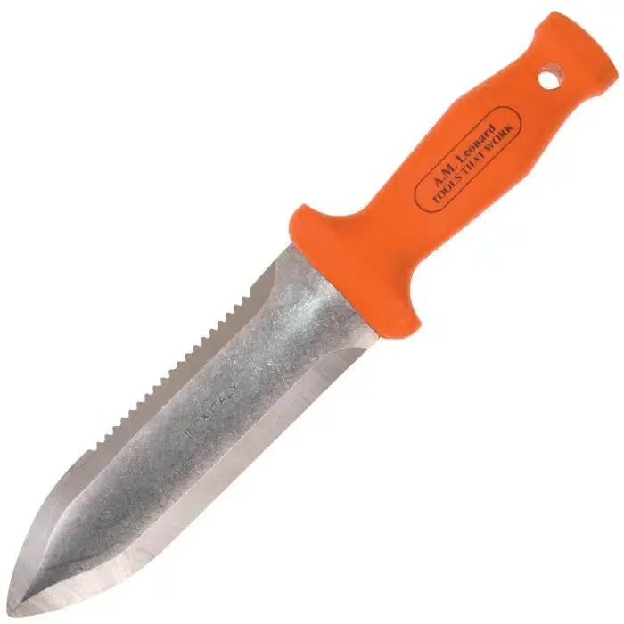 A.M Leonard ~ Classic Stainless Steel Soil Knife, 6in Dual Edged Blade-ServeScape