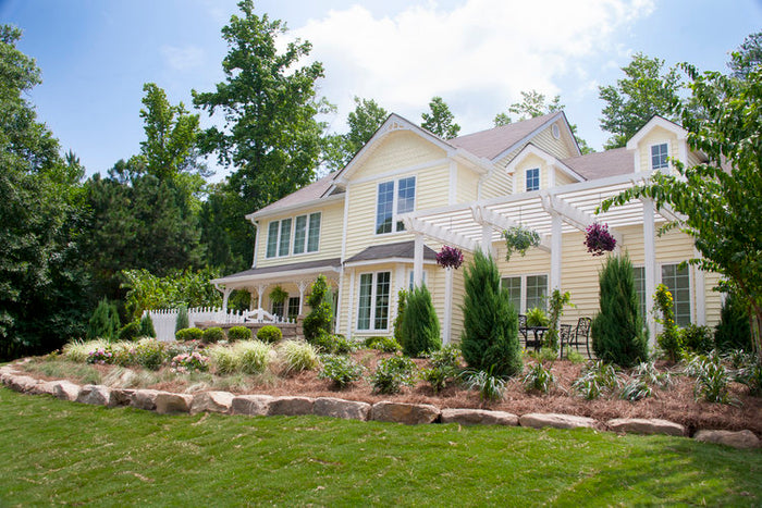 Boulder-Terraced Foundation Bed