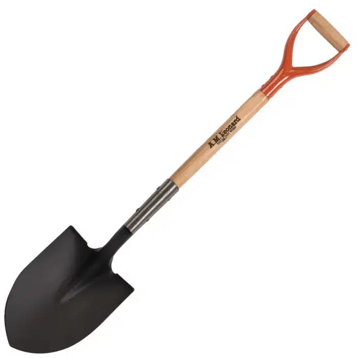 A.M Leonard ~ Round Point Closed Back Shovel with D-Grip Handle-ServeScape