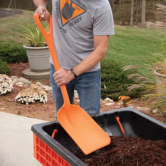 A.M Leonard ~ 10-Inch Poly Scoop Shovel with D-Grip Handle-ServeScape