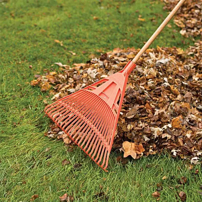 A.M Leonard ~ 24-Inch Wide Poly Rake with Hardwood Handle-ServeScape