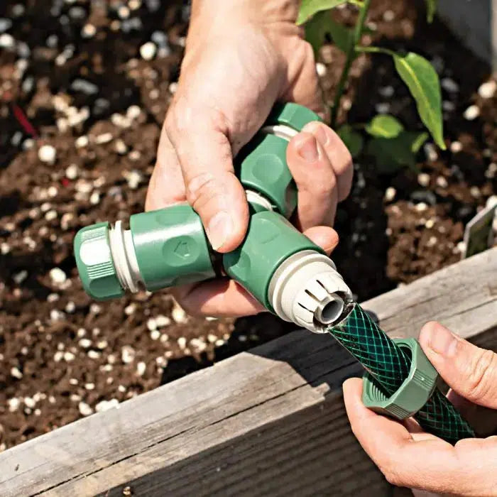 A.M Leonard ~ Simple Soaker Hose Garden Row Watering Kit, 100ft Soaker 25ft PVC Hose-ServeScape