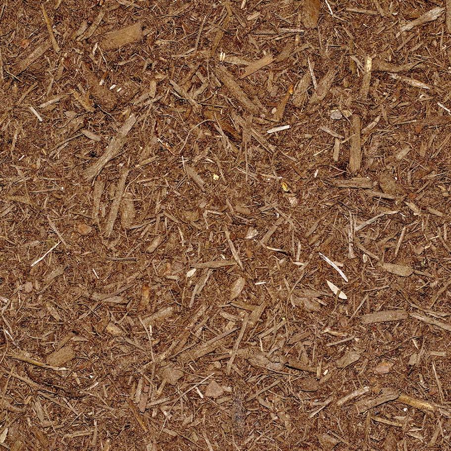 Brown Double Ground Natural Mulch ~ 5 Cu. Yd. Bulk & 100% Recycled-ServeScape