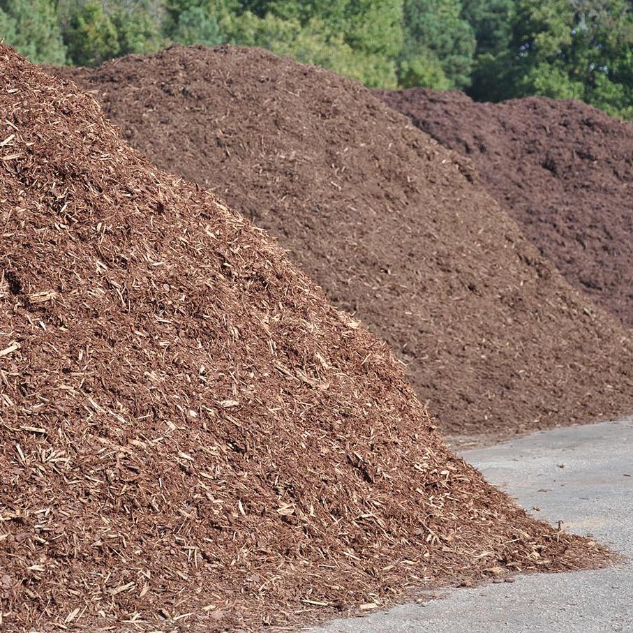 Natural Tan Double Ground Natural Mulch ~ 5 Cu. Yd. Bulk & 100% Recycled-ServeScape