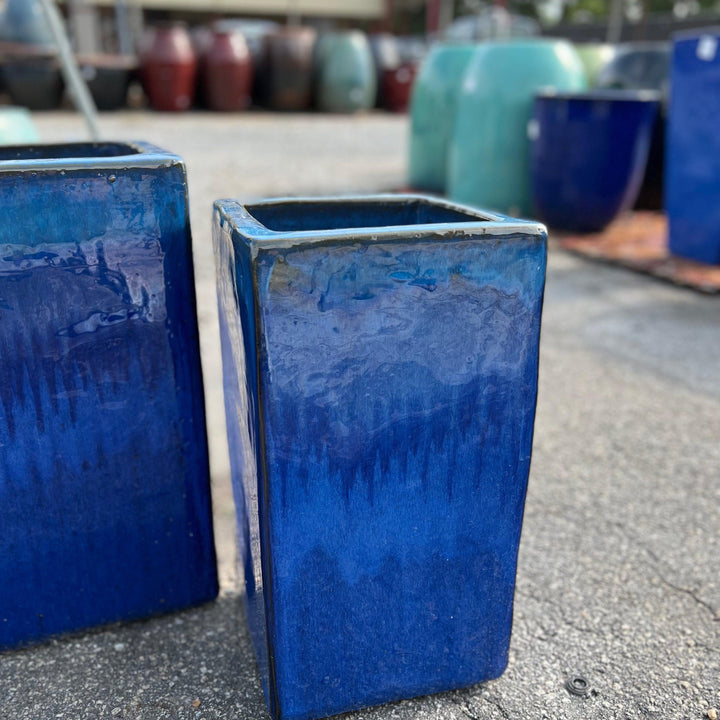 Outdoor ~ Blue Columnar Pot-ServeScape