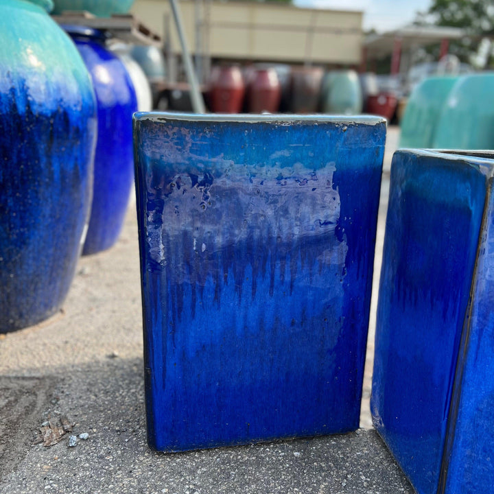Outdoor ~ Blue Columnar Pot-ServeScape